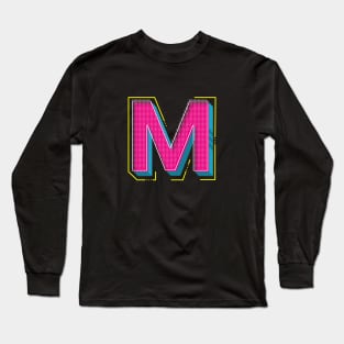 90’s Style Letter M Monogram Long Sleeve T-Shirt